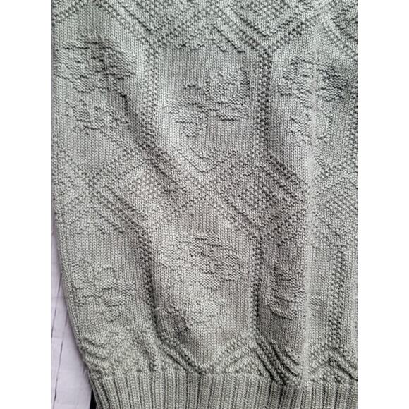 Keneth Too Green Knit Sweater Vintage 80s 90s - Picture 2 of 9